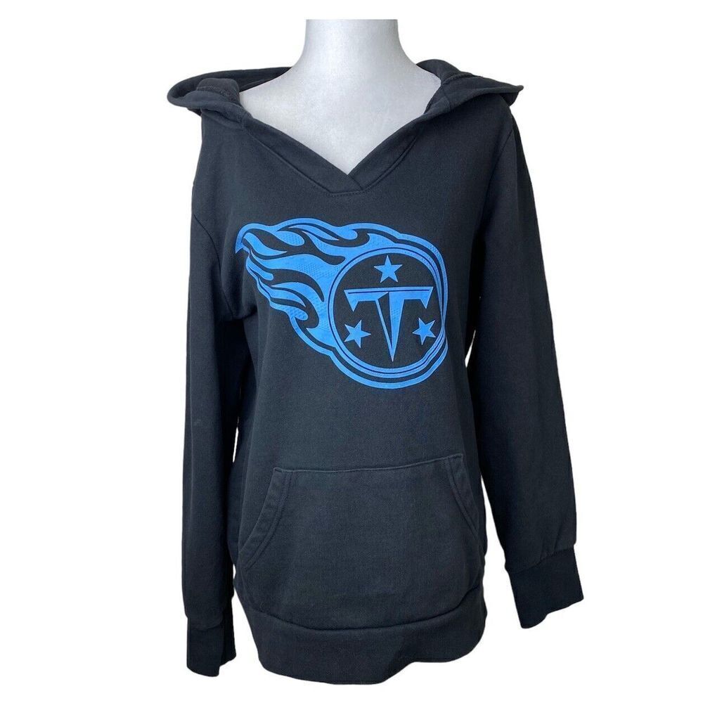 Fanatics NFL Tennessee Titans Hoodie Sweater Womens Medium Black Sweatshirt
